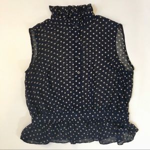 Piplette by Alice Ritter Diana Peplum Top Size 8